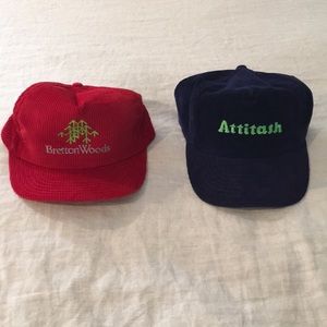 Vintage corduroy trucker hats